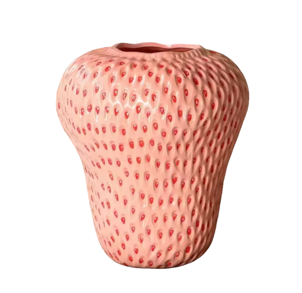 Blushberry Glaze Strawberry Vase Shop name