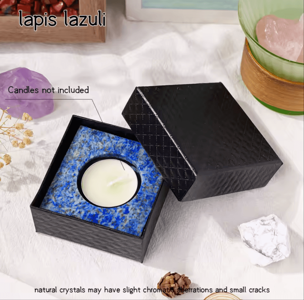 Square Natural Stone Tealight Candle Holder Koda Fashion & Decor