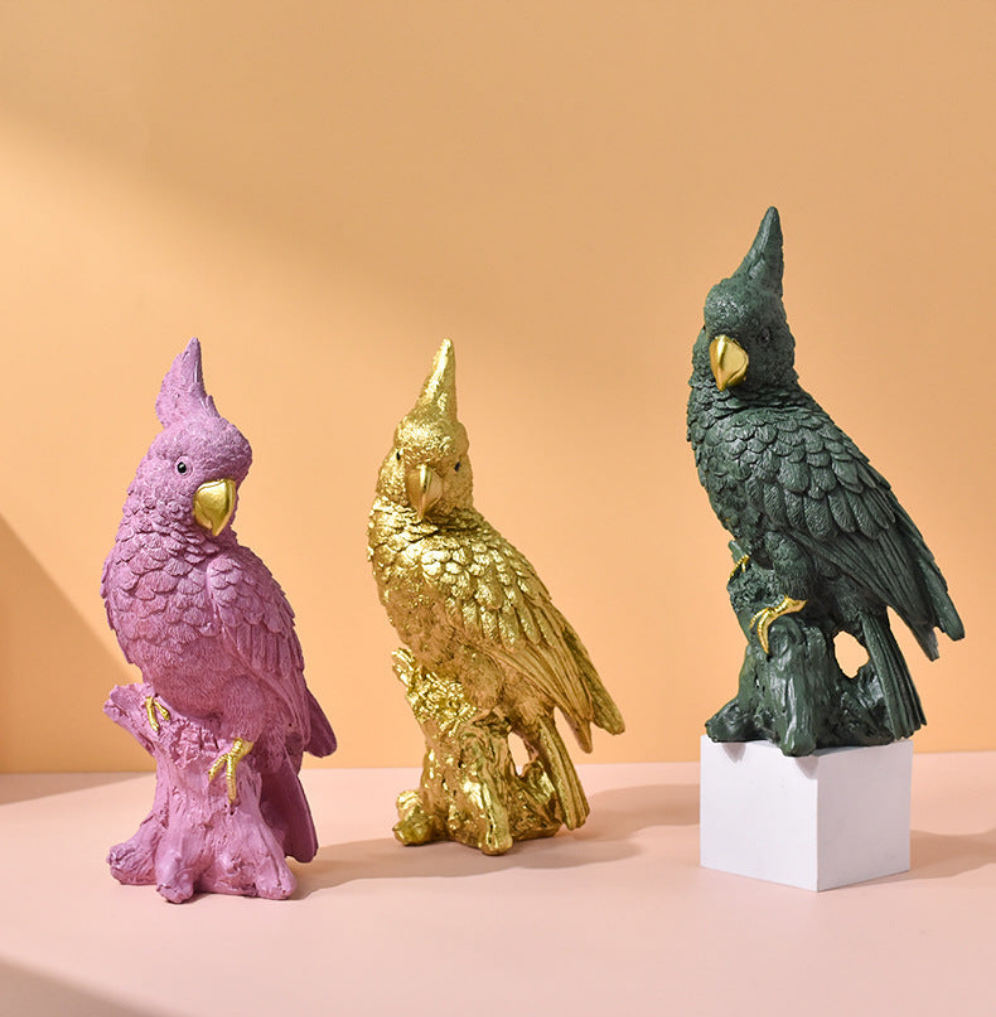 Gold Cockatoo Statue | Cultivated Charm For Your Closet & Crib | Free Global Shipping & 30 Day Returns | Women's apparel, jewellery, bags, eclectic home decor & gifting | Checkout Securely with Afterpay & PayPal.
