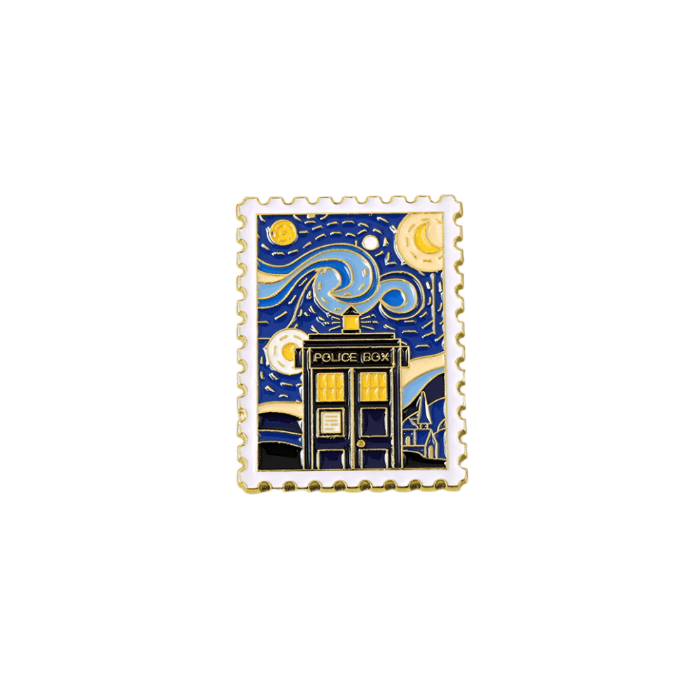 Vincent Van Gogh Doctor Who Tardis Enamel Pin Badge - Koda Store