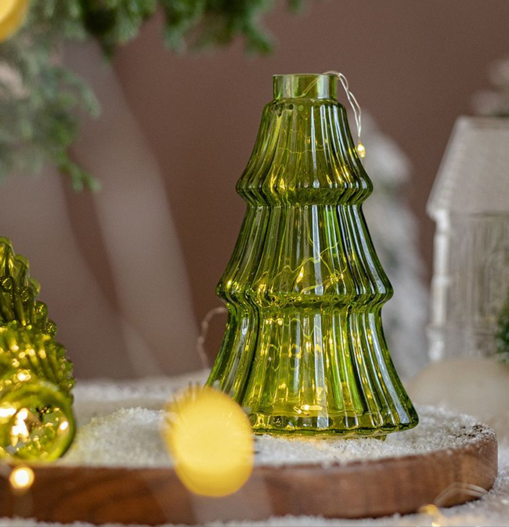 Glass Christmas Tree Vase Shop name