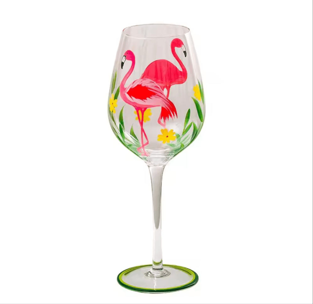 Nature's Beauty Crystal Hand Painted White Wine Glass | Cultivated Charm For Your Closet & Crib | Free Global Shipping & 30 Day Returns | Women's apparel, jewellery, bags, eclectic home decor & gifting | Checkout Securely with Afterpay & PayPal.