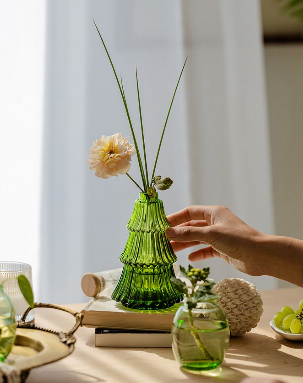 Glass Christmas Tree Vase Shop name