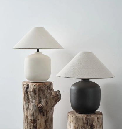 Wabi Sabi Linen & Ceramic Table Lamp - KODA STORE | Fashion x Homewares