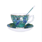 Vincent Van Gogh Bone China Teacup, Saucer & Spoon Set - Koda Store - Free Shipping