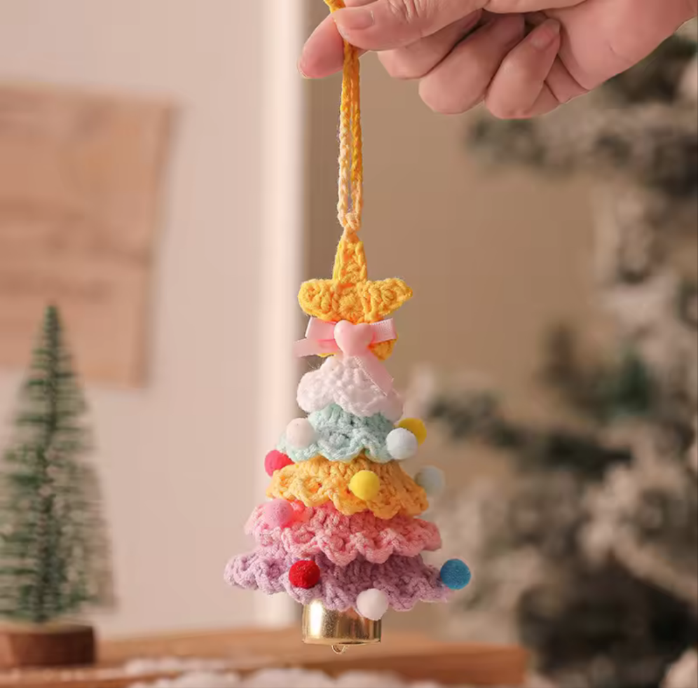 Pastel Knit Christmas Tree Ornaments - Koda Store - Free Shipping