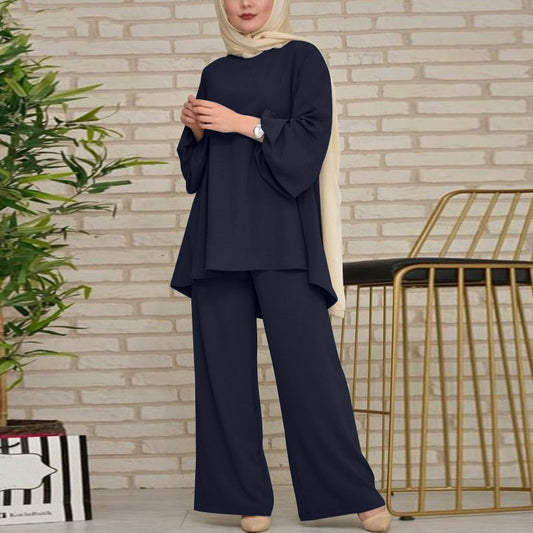 Women's Retro Two-Piece Long-Sleeved Shirt And Trousers - Koda Store - Free Shipping