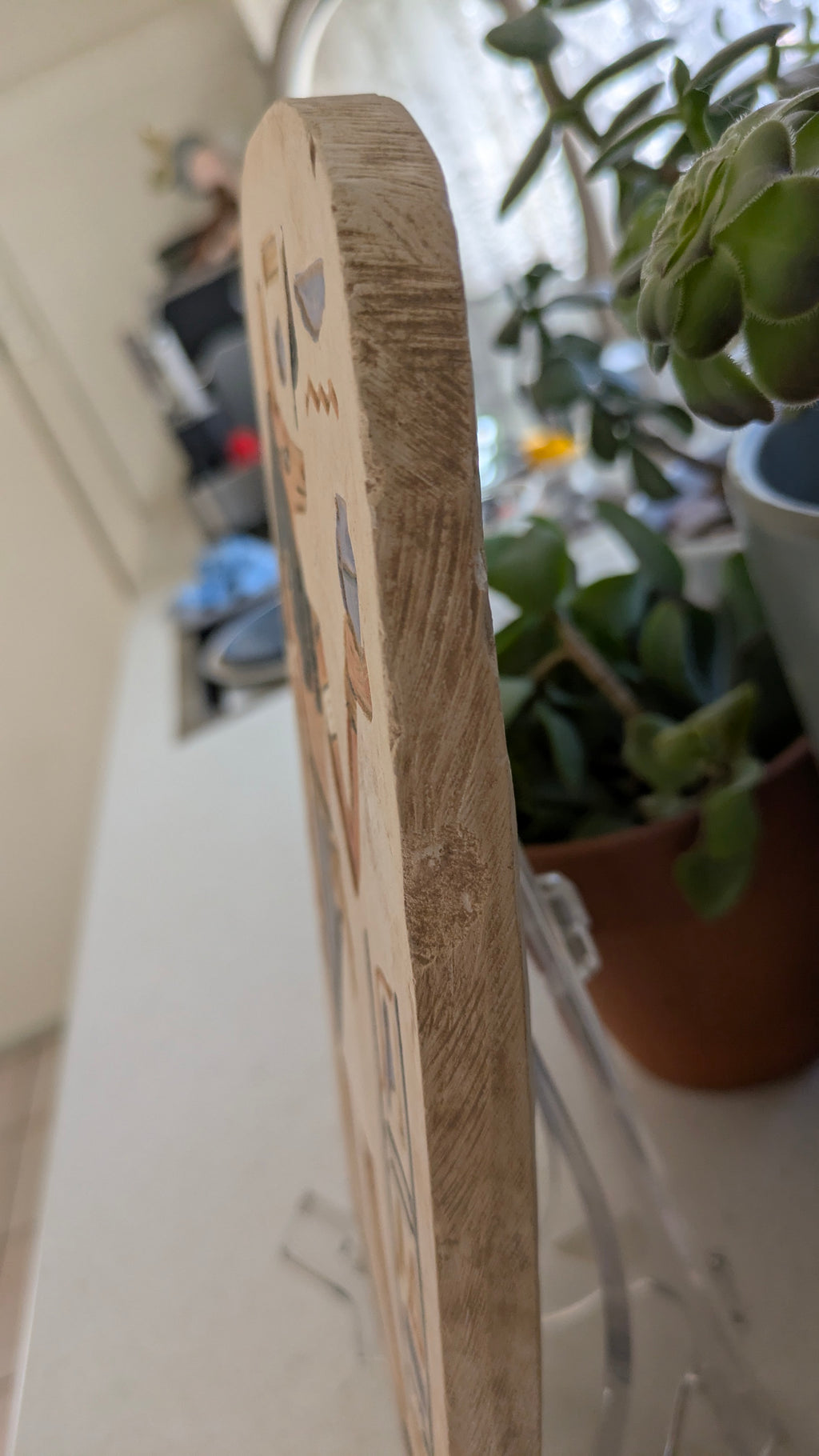 Hand-Carved Anubis Alabaster Stone Tablet - Made in Egypt | Rare Decor