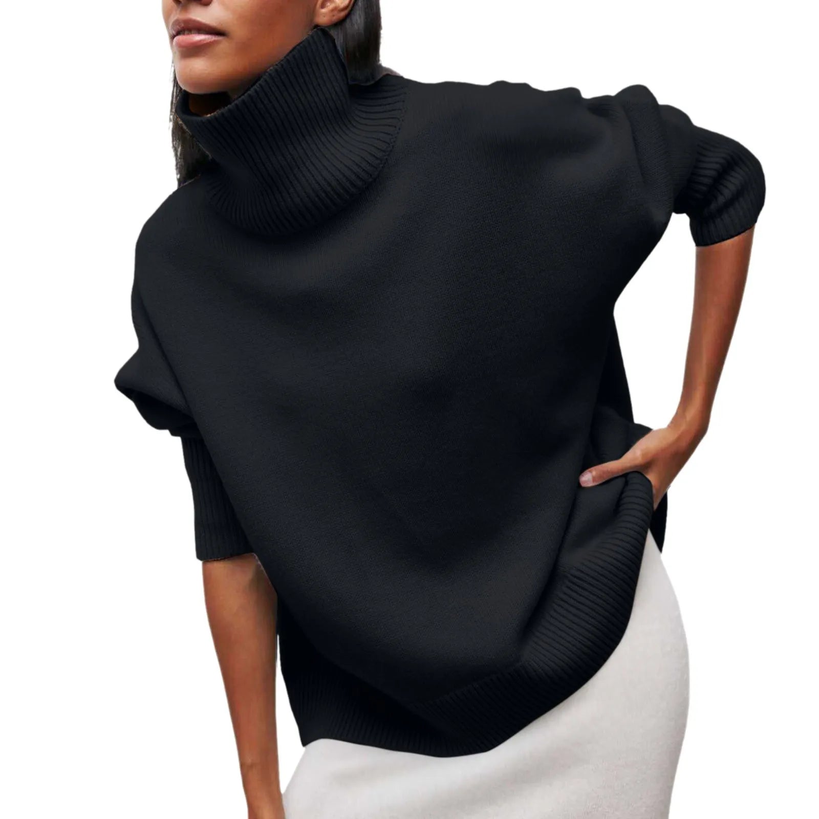Lima Oversized Knit Turtleneck Sweater