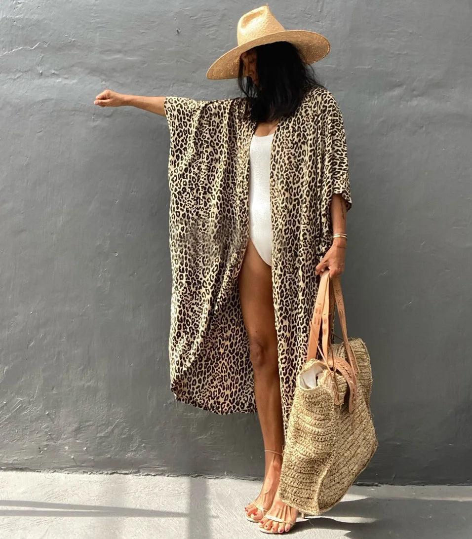 Chloe Tie-Dye Printed Beach Kimono.