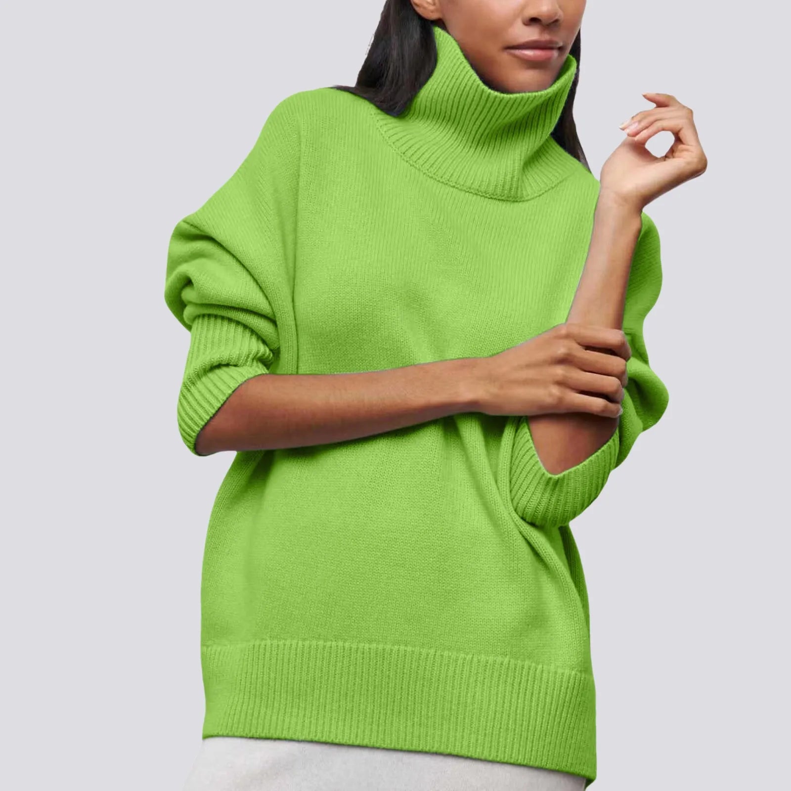 Lima Oversized Knit Turtleneck Sweater