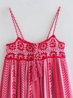 TRAFSHE Women Bohemian Midi Dress Vacation Charm Splice Knitted Vintage Strap Dress Women Vestidos Mujer - Koda Store - Free Shipping