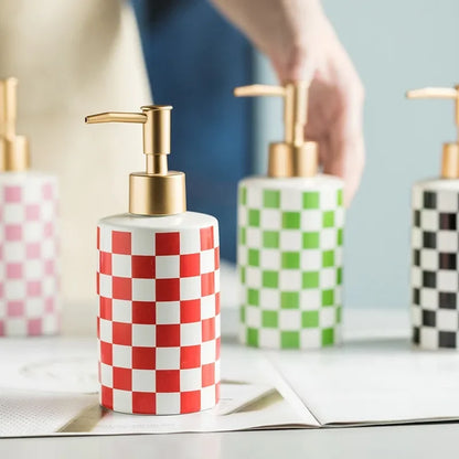 Checkerboard Soap Dispenser - Koda Store - Free Shipping