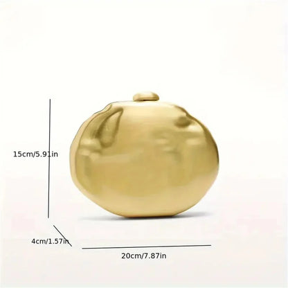 Female Gold Meteorite Shape Iron Clutch Bag Party Cocktail Holiday Personality Occasion Evening Bride Wedding Handbag And Purse - Koda Store - Free Shipping