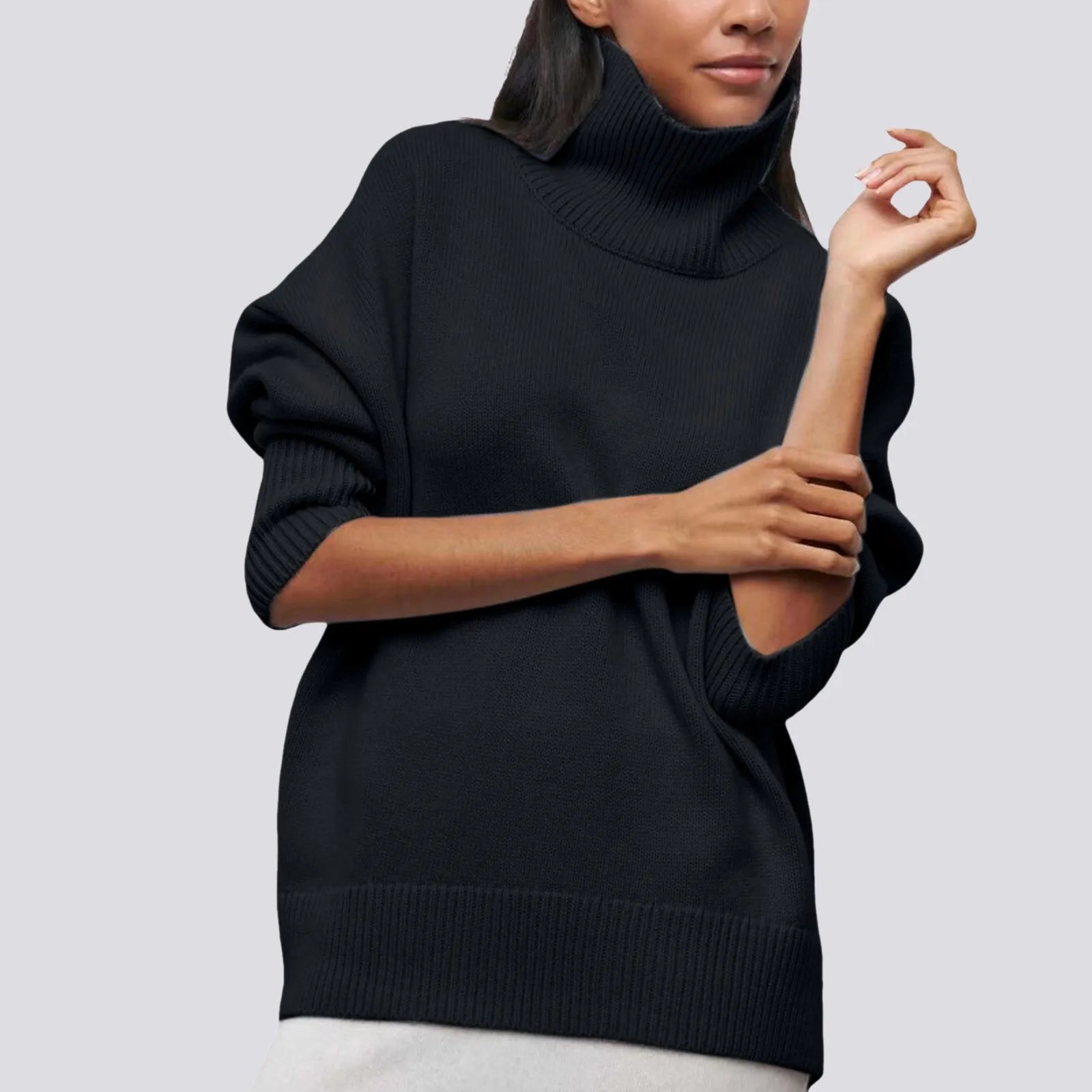 Lima Oversized Knit Turtleneck Sweater
