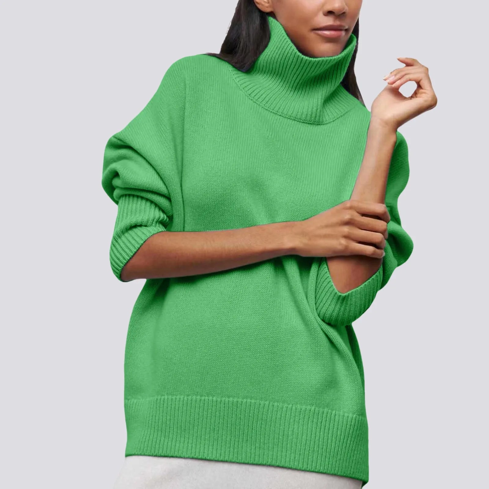 Lima Oversized Knit Turtleneck Sweater