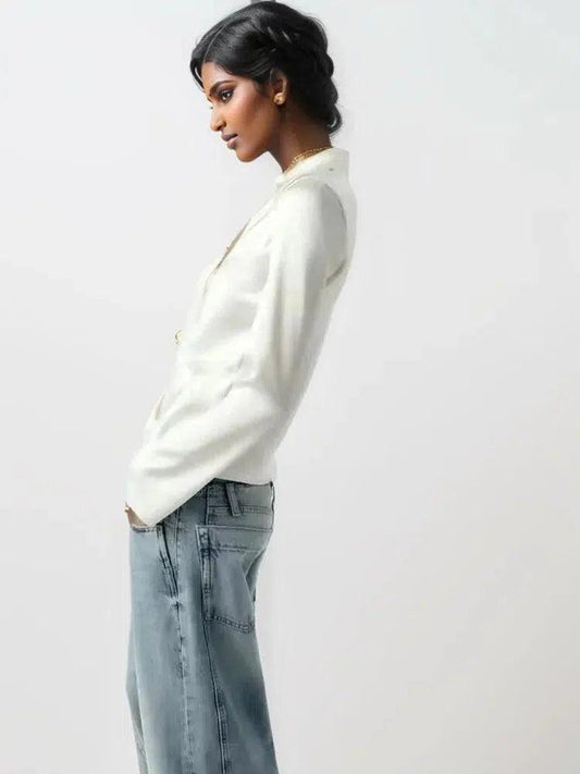 Zara Tie-Front Shirt - White.