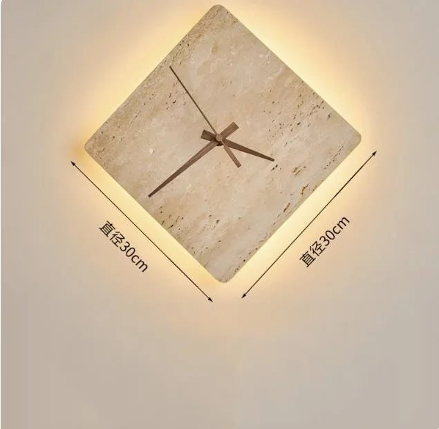 Creative Cave Stone Clock Wall Lamp Bedroom Living Room Background Wall Atmosphere Light Staircase Entrance Hotel Decor Lighting Shop name