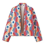 Retro Rainbow Puffer Jacket - Koda Store - Free Shipping