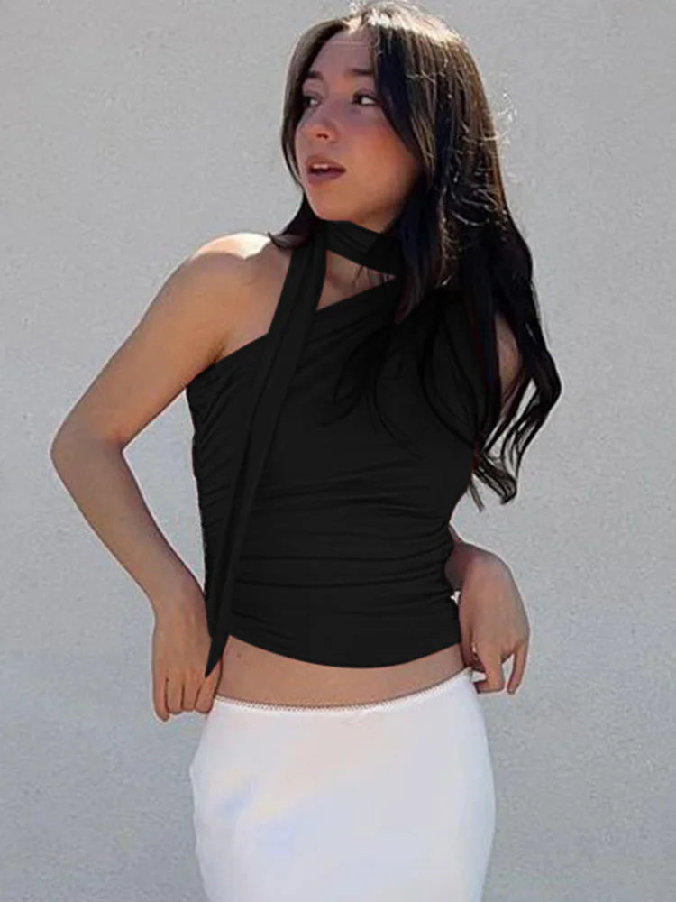 Backless Off-Shoulder Halter Tank Top - Koda Store - Free Shipping
