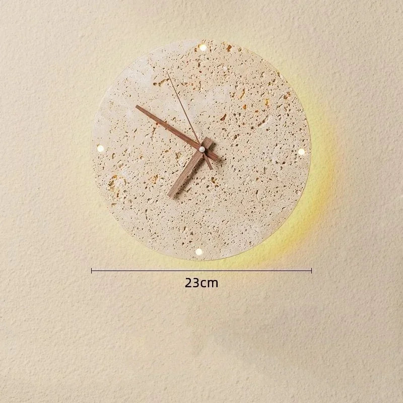 Creative Cave Stone Clock Wall Lamp Bedroom Living Room Background Wall Atmosphere Light Staircase Entrance Hotel Decor Lighting Shop name