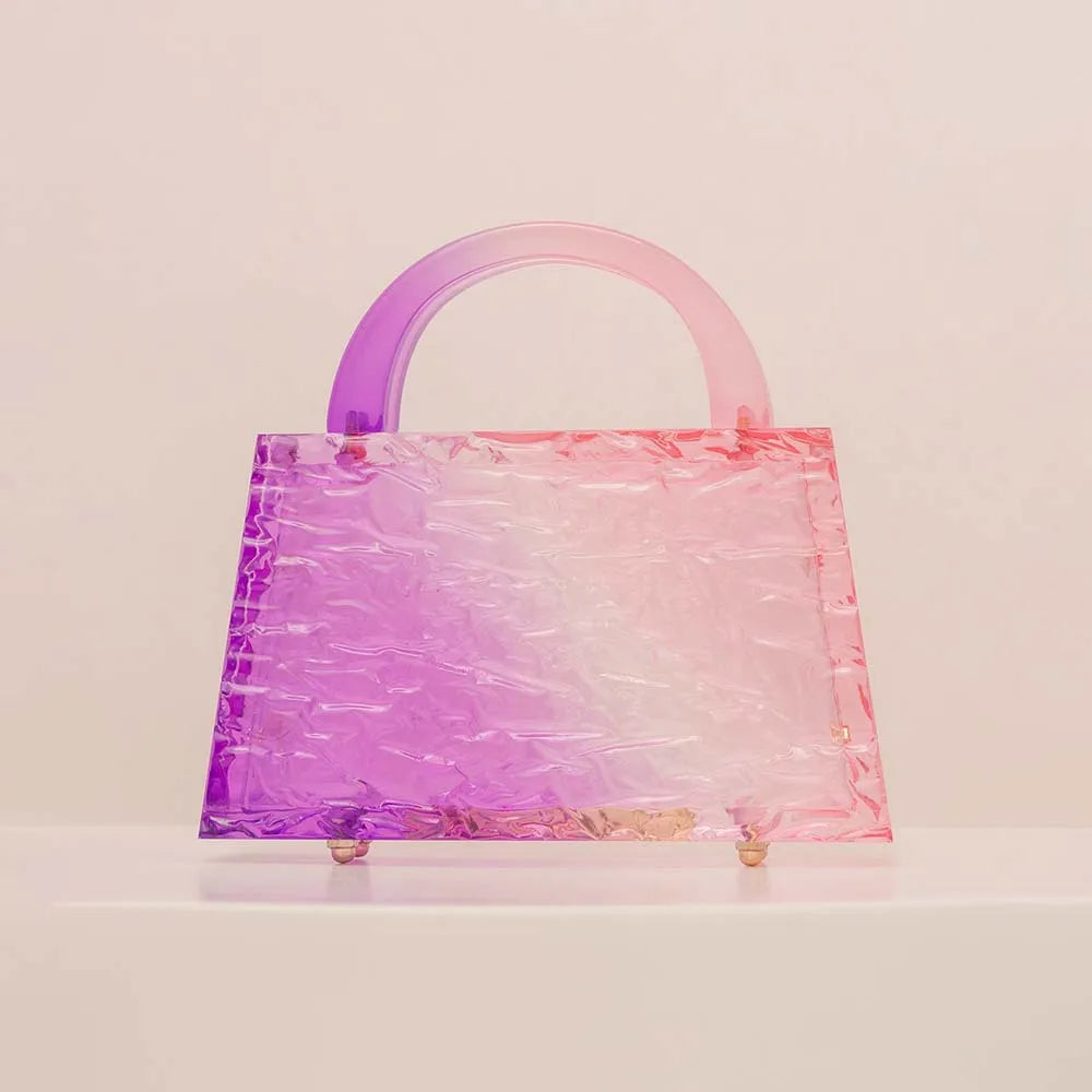 Mix Colorful Transparent Totes Bag Clear Acrylic PVC Plastic Box Bag Women Vintage Retro Evening Party Handbag Summer Mini Bag - Koda Store - Free Shipping