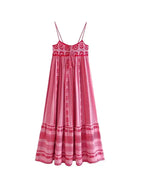 TRAFSHE Women Bohemian Midi Dress Vacation Charm Splice Knitted Vintage Strap Dress Women Vestidos Mujer - Koda Store - Free Shipping