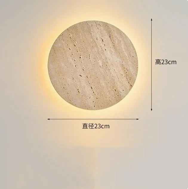 Creative Cave Stone Clock Wall Lamp Bedroom Living Room Background Wall Atmosphere Light Staircase Entrance Hotel Decor Lighting Shop name