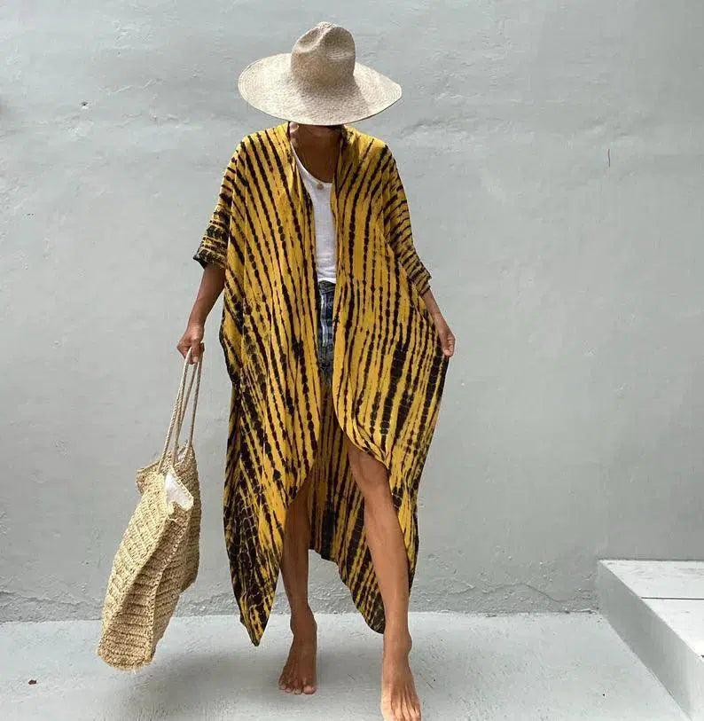 Chloe Tie-Dye Printed Beach Kimono.
