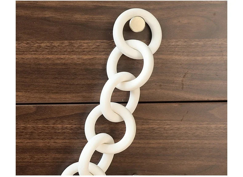 Ceramic Chain Link Decor - White Stoneware