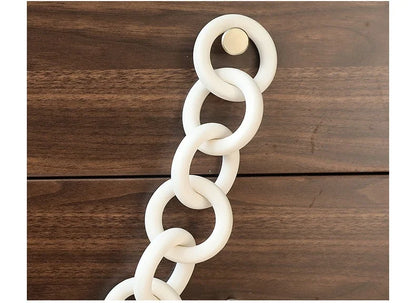 Ceramic Chain Link Decor - White Stoneware