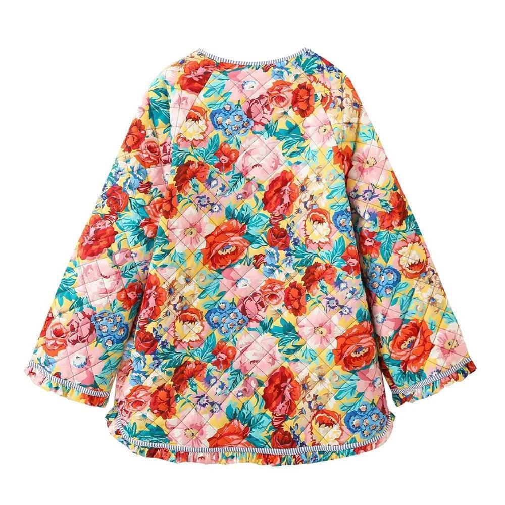 Blossom Burst Colourful Quilted Coat.