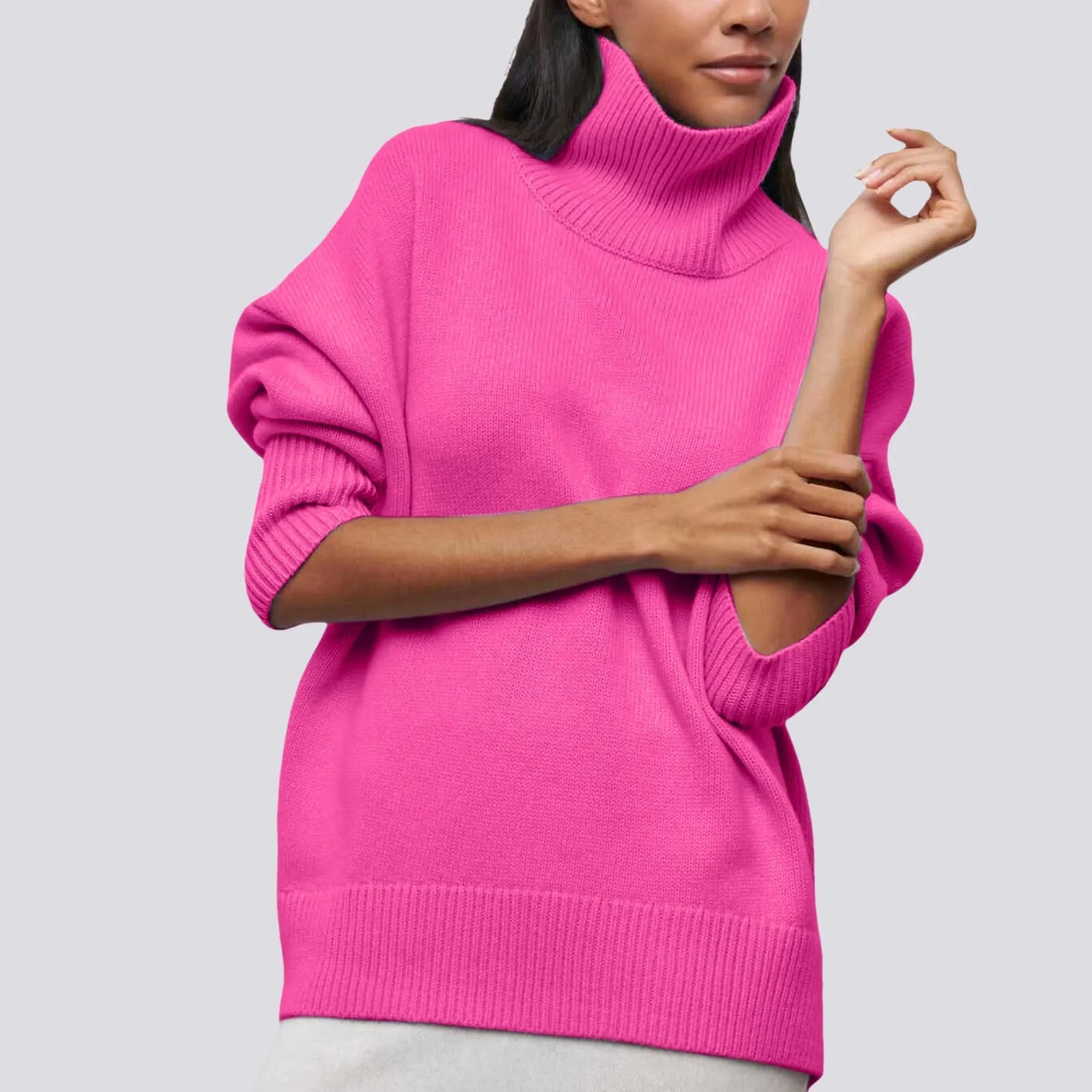 Lima Oversized Knit Turtleneck Sweater