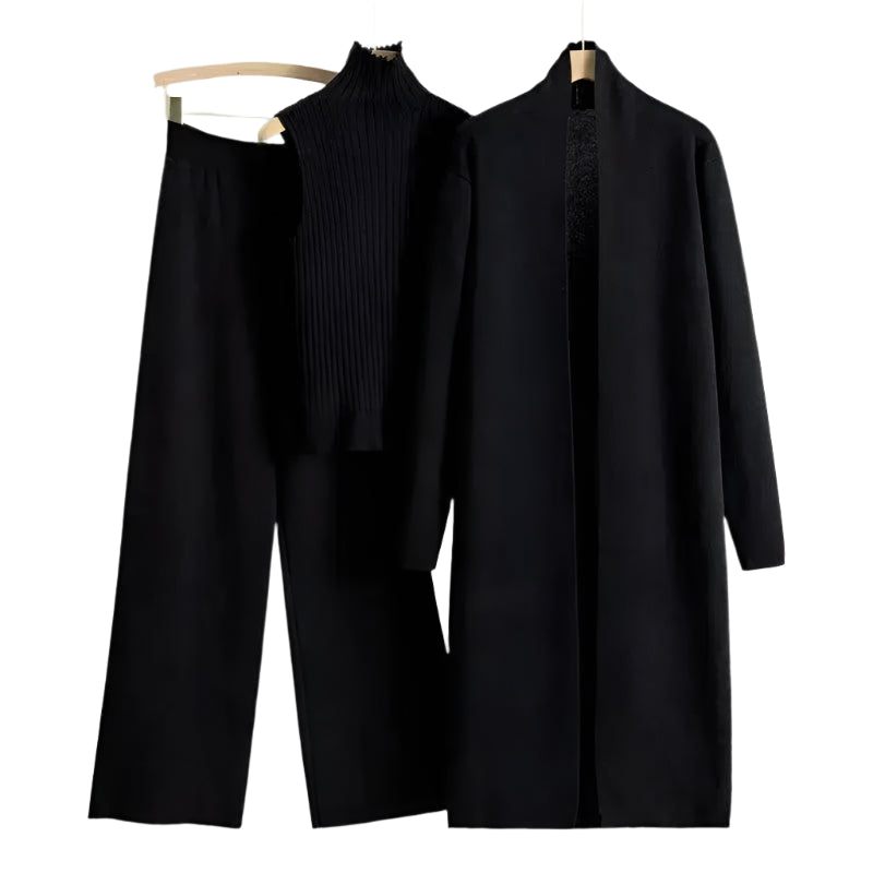Knitted Three Piece Set- Cardigan, Top & Pants - Koda Fashion & Decor - Free Shipping