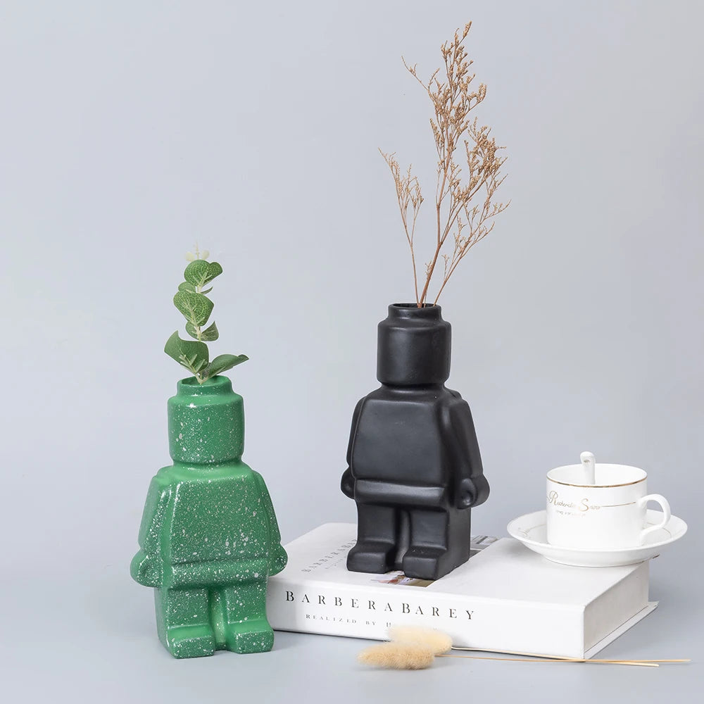 Nordic Robot Block Man Vase - KODA STORE | Fashion x Homewares