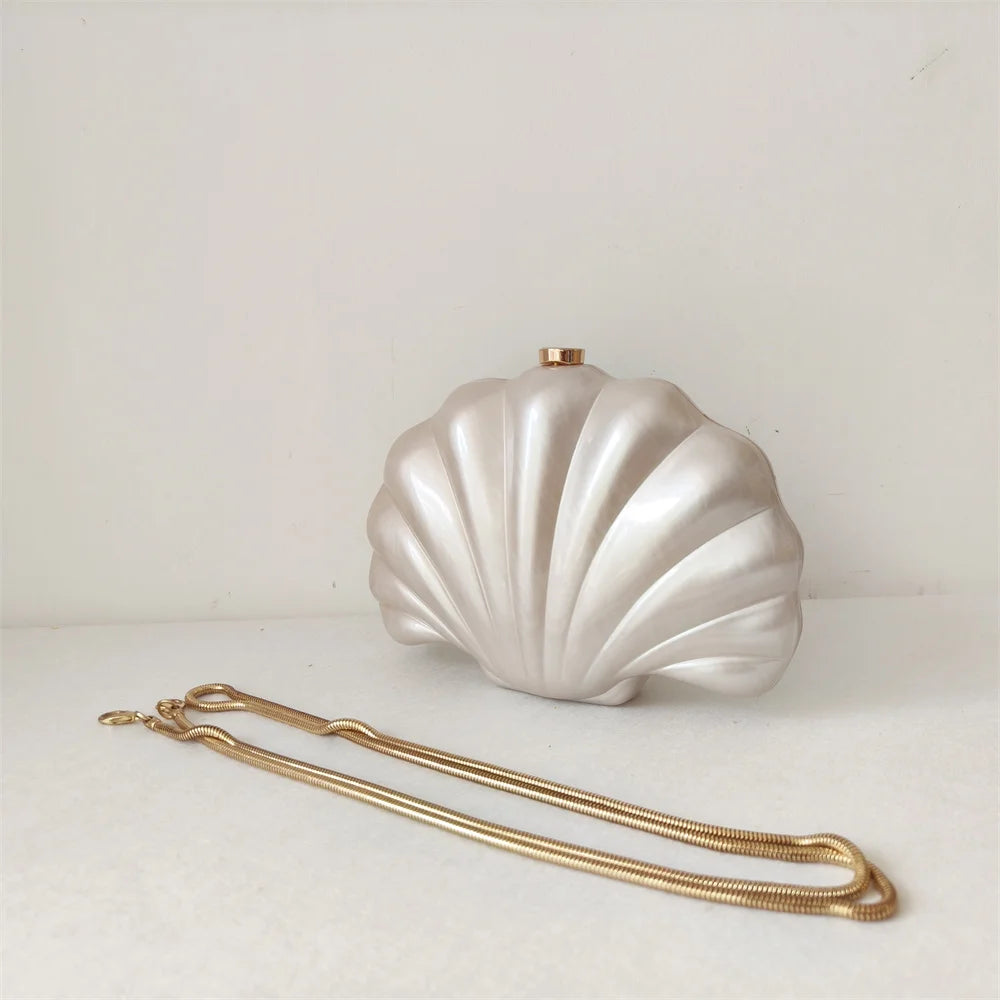 Female Shell Acrylic Box Clutches Lady Gift Evening Bag Party Prom Stones Handbags Luxury Women Wedding Bridal Clutch Purse Bag - Koda Store - Free Shipping
