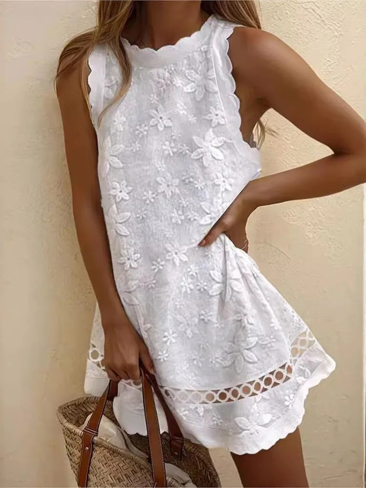 Sofia White Sleeveless Mini Dress Shop name