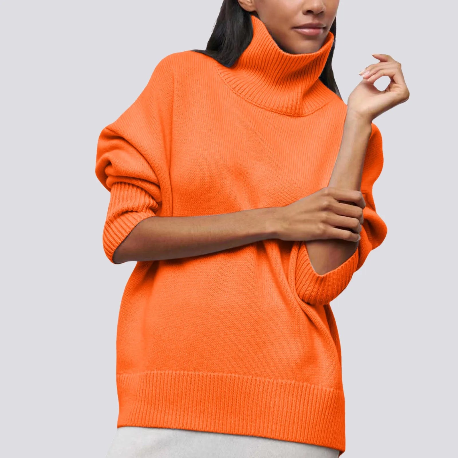 Lima Oversized Knit Turtleneck Sweater