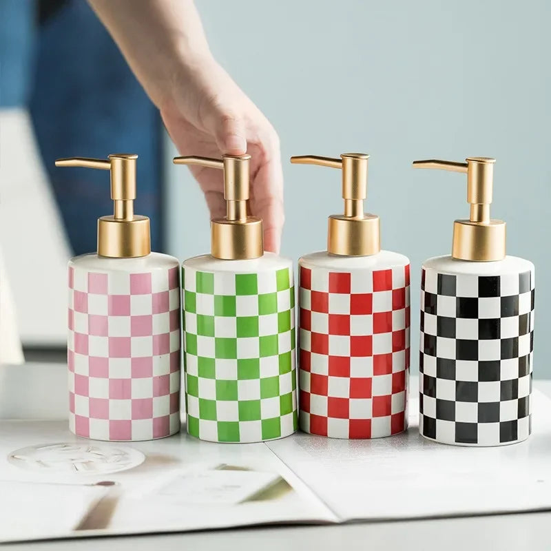 Checkerboard Soap Dispenser - Koda Store - Free Shipping