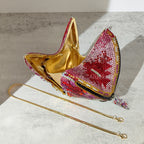Rhinestone Butterfly Clutch Bag