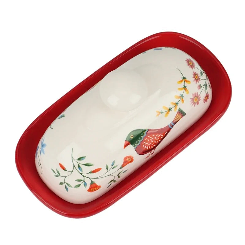 Ceramic Vintage Style Bird Butter Dish Shop name