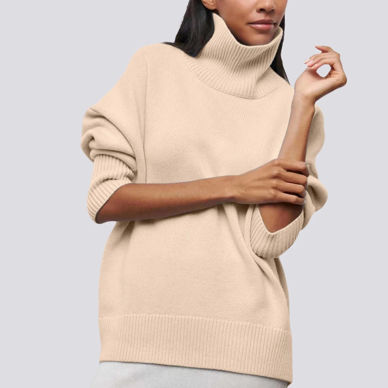 Lima Oversized Knit Turtleneck Sweater
