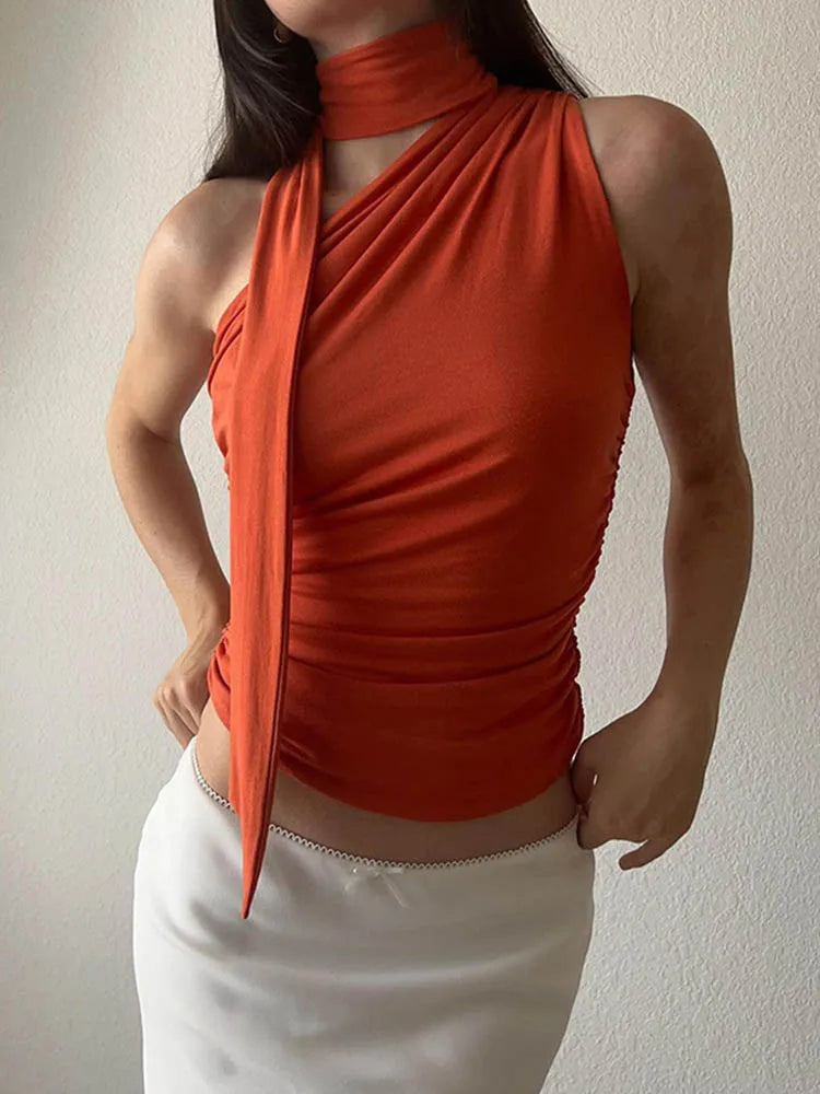 Backless Off-Shoulder Halter Tank Top - Koda Store - Free Shipping