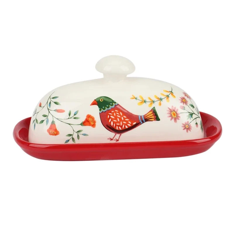 Ceramic Vintage Style Bird Butter Dish Shop name