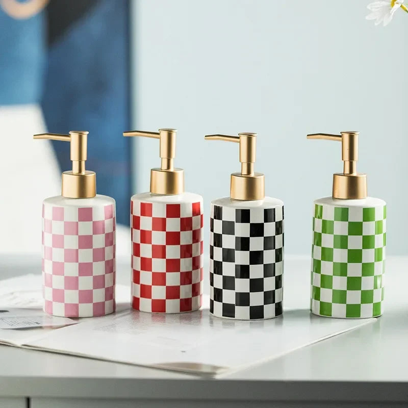 Checkerboard Soap Dispenser - Koda Store - Free Shipping