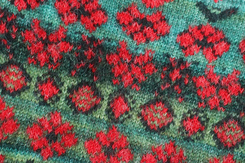 Retro Flowers Knitted Jacquard Cardigan