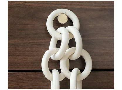 Ceramic Chain Link Decor - White Stoneware