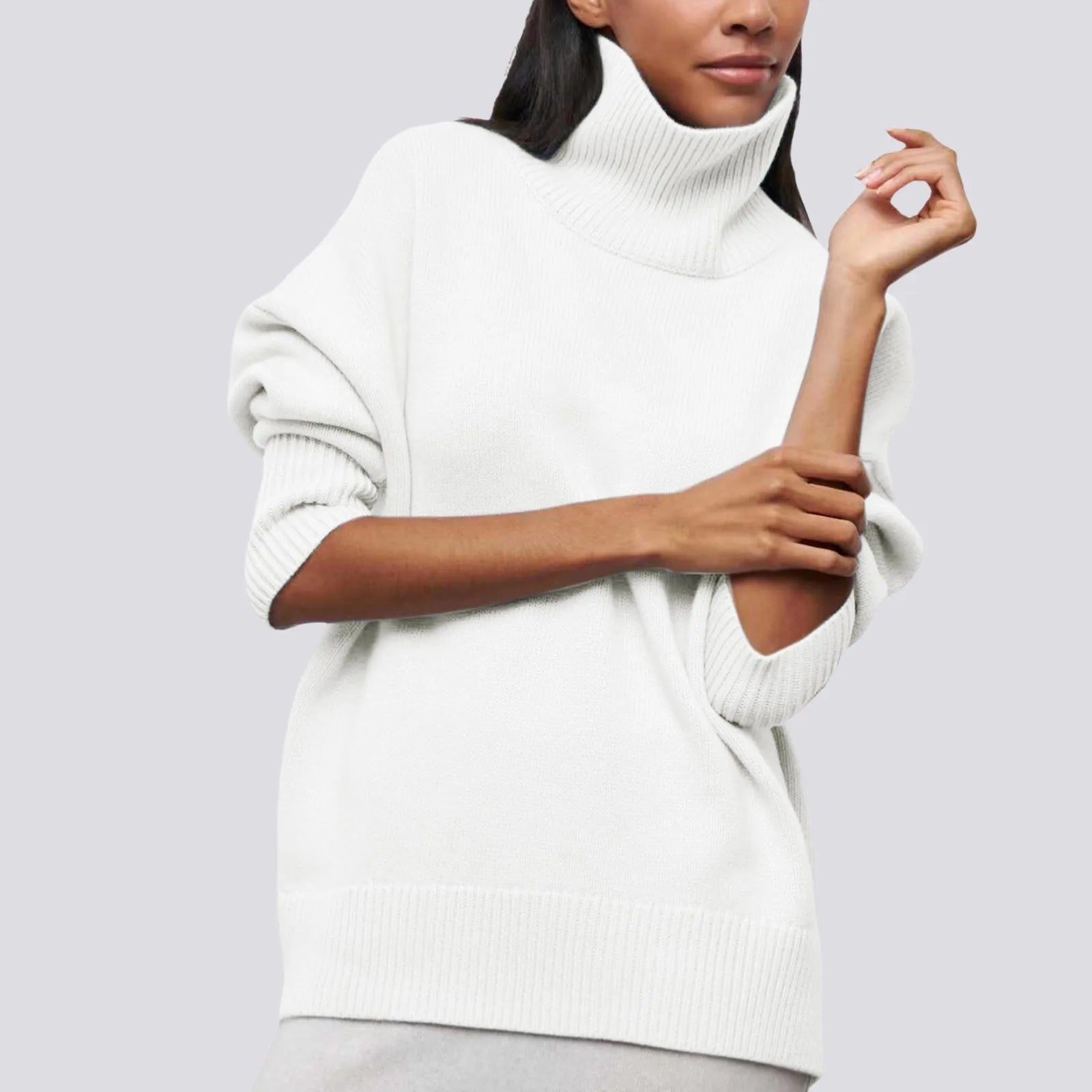 Lima Oversized Knit Turtleneck Sweater