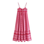 TRAFSHE Women Bohemian Midi Dress Vacation Charm Splice Knitted Vintage Strap Dress Women Vestidos Mujer - Koda Store - Free Shipping