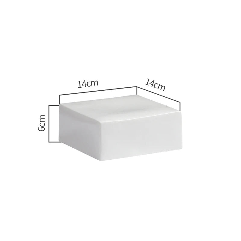 Luxury Cubic Prism Slab Ceramic Serving Plate
